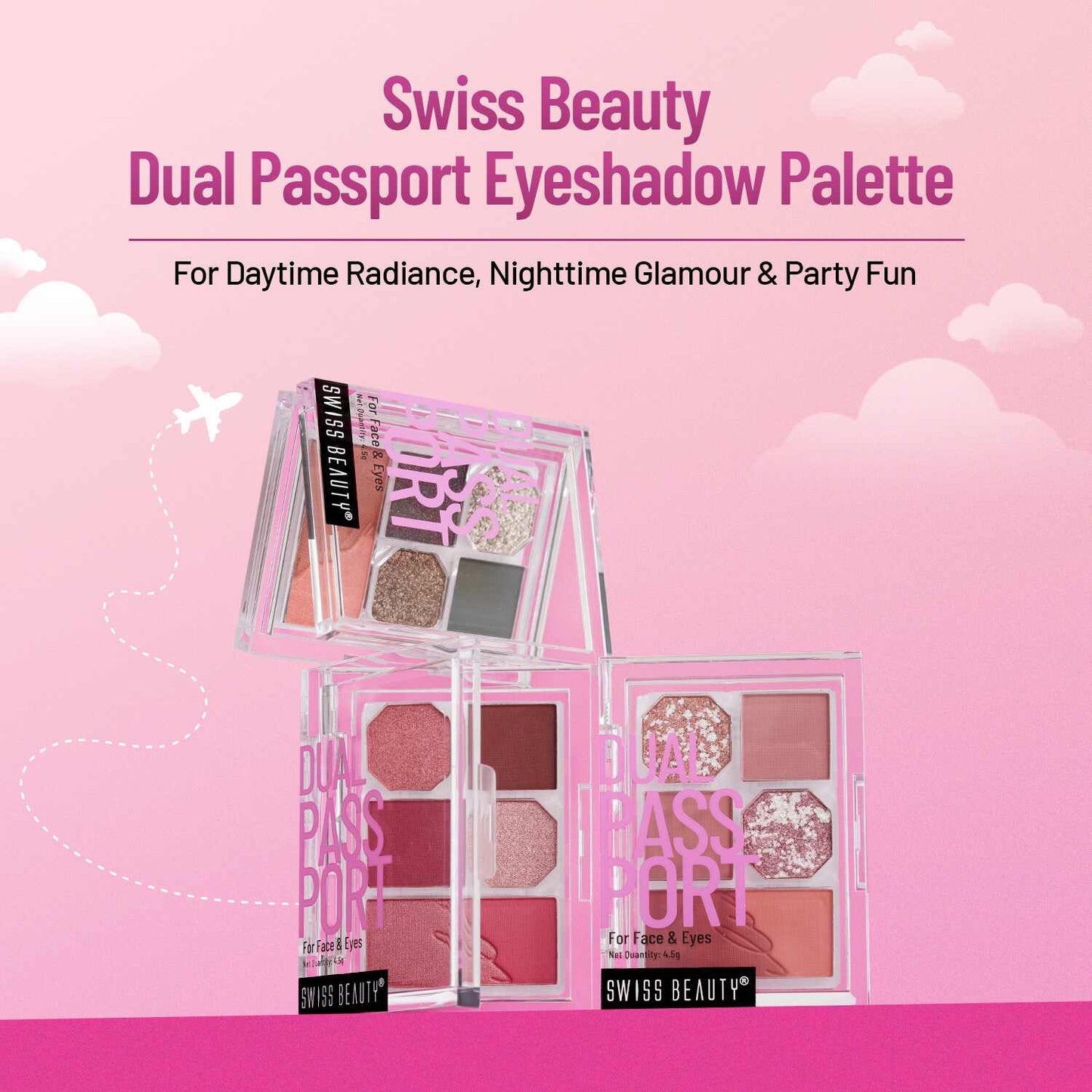 Swiss Beauty DUAL PASSPORT EYESHADOW PALETTE