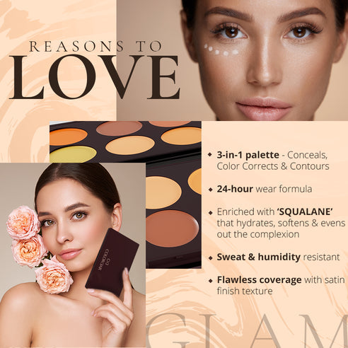 Colorbar - 24Hrs Wear Concealer Palette - Light Medium