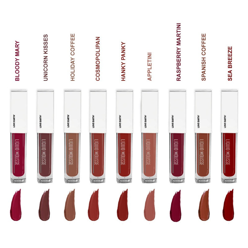 Love Earth LIQUID LIPSTICK PACK OF 9 2.0 - MINIS