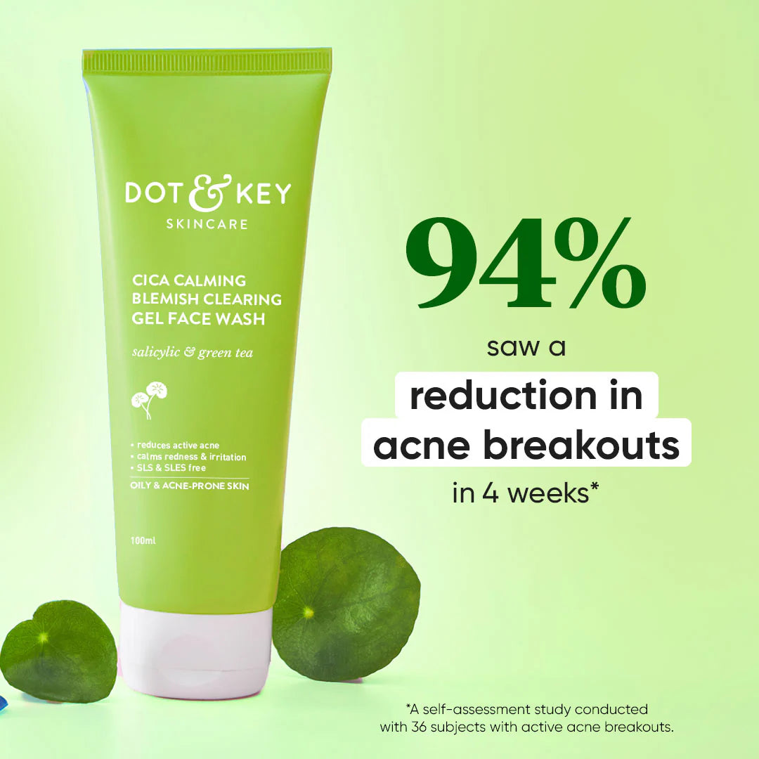 dot & key cica calming blemish clearing facewash 100ml