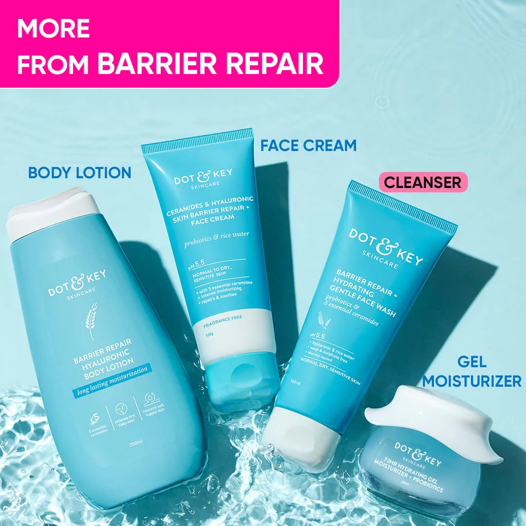 dot & key barrier repair hydrating gentle facewash 100ml