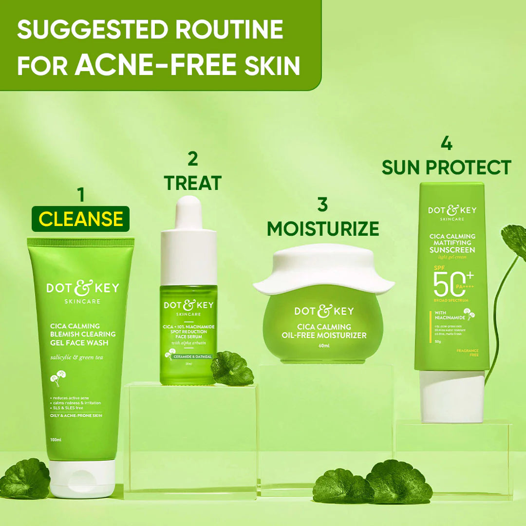 dot & key cica calming blemish clearing facewash 100ml