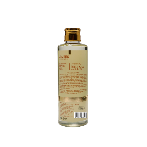 Jovees Bringraj & Olive Bio- Advanced Hair Oil | For Dry & Damaged Hair