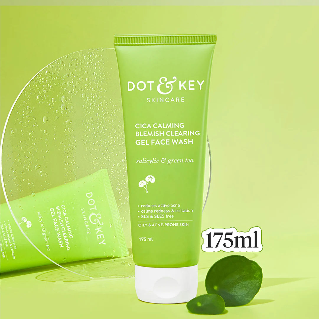 dot & key cica calming blemish clearing facewash 100ml