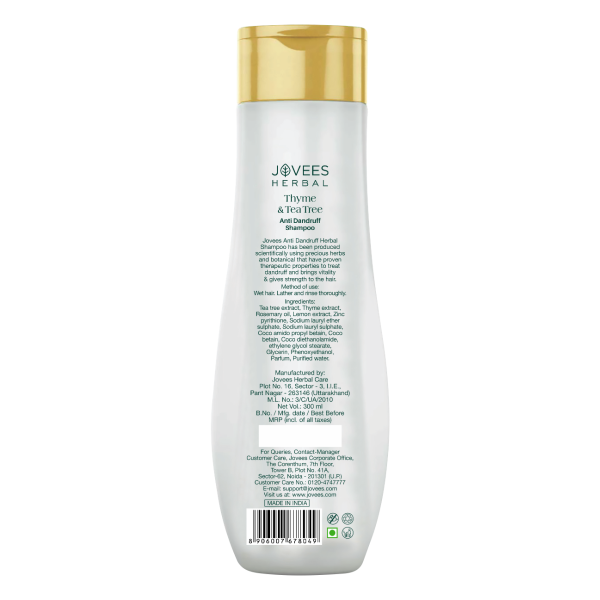Jovees Thyme & Tea Tree Anti Dandruff Shampoo - 300ML