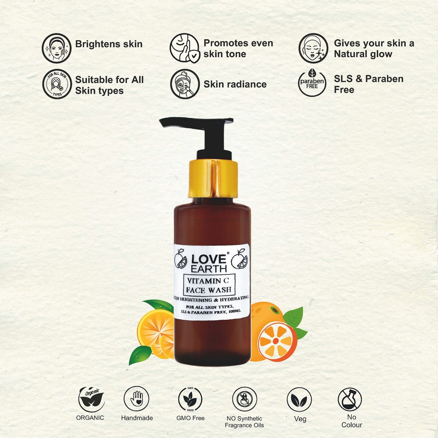 Love Earth Vitamin C Facewash - 100ml
