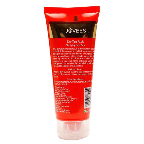 Jovees De-Tan Face Pack - 100G
