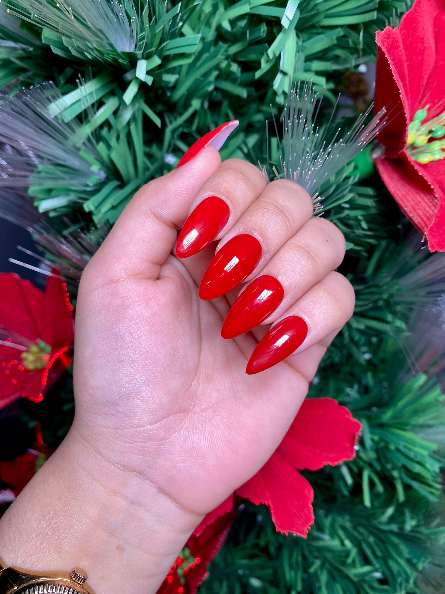 Cherry red nails
