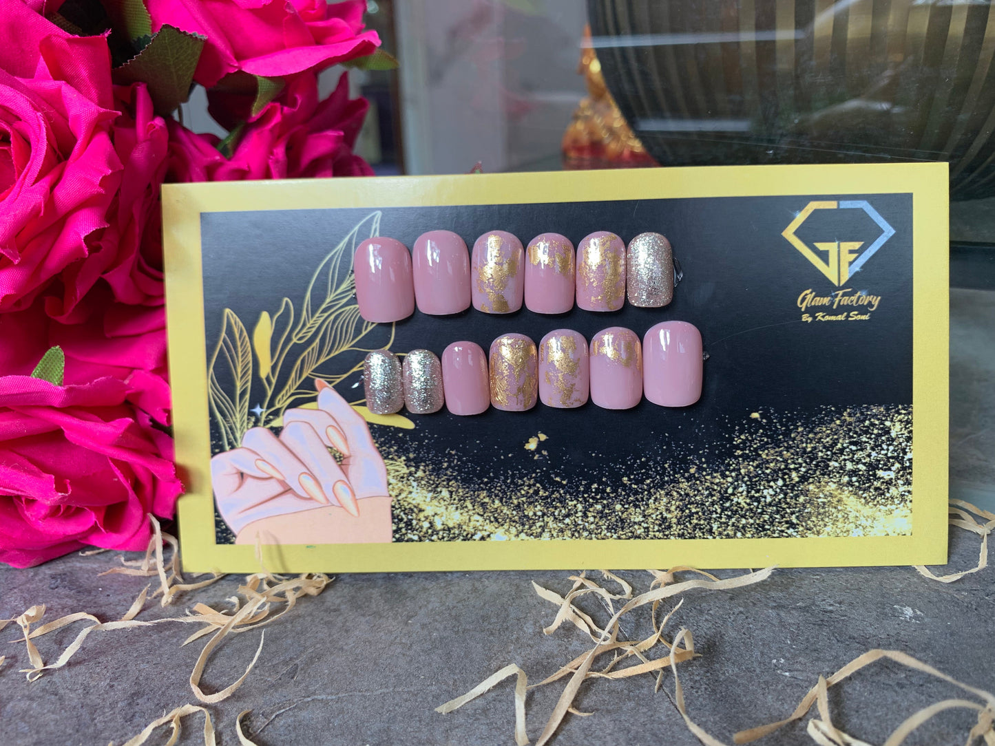 Chic Ceremony Nails - Short Square