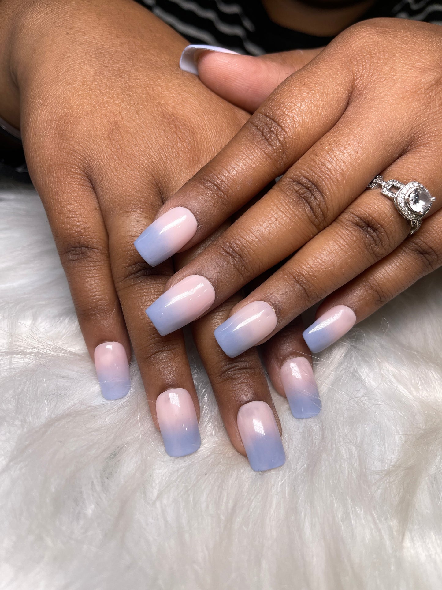 Blue Ombre - Short Square