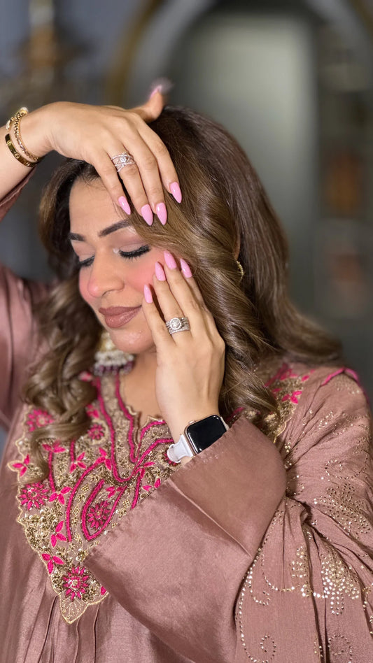 baby pink solid nails