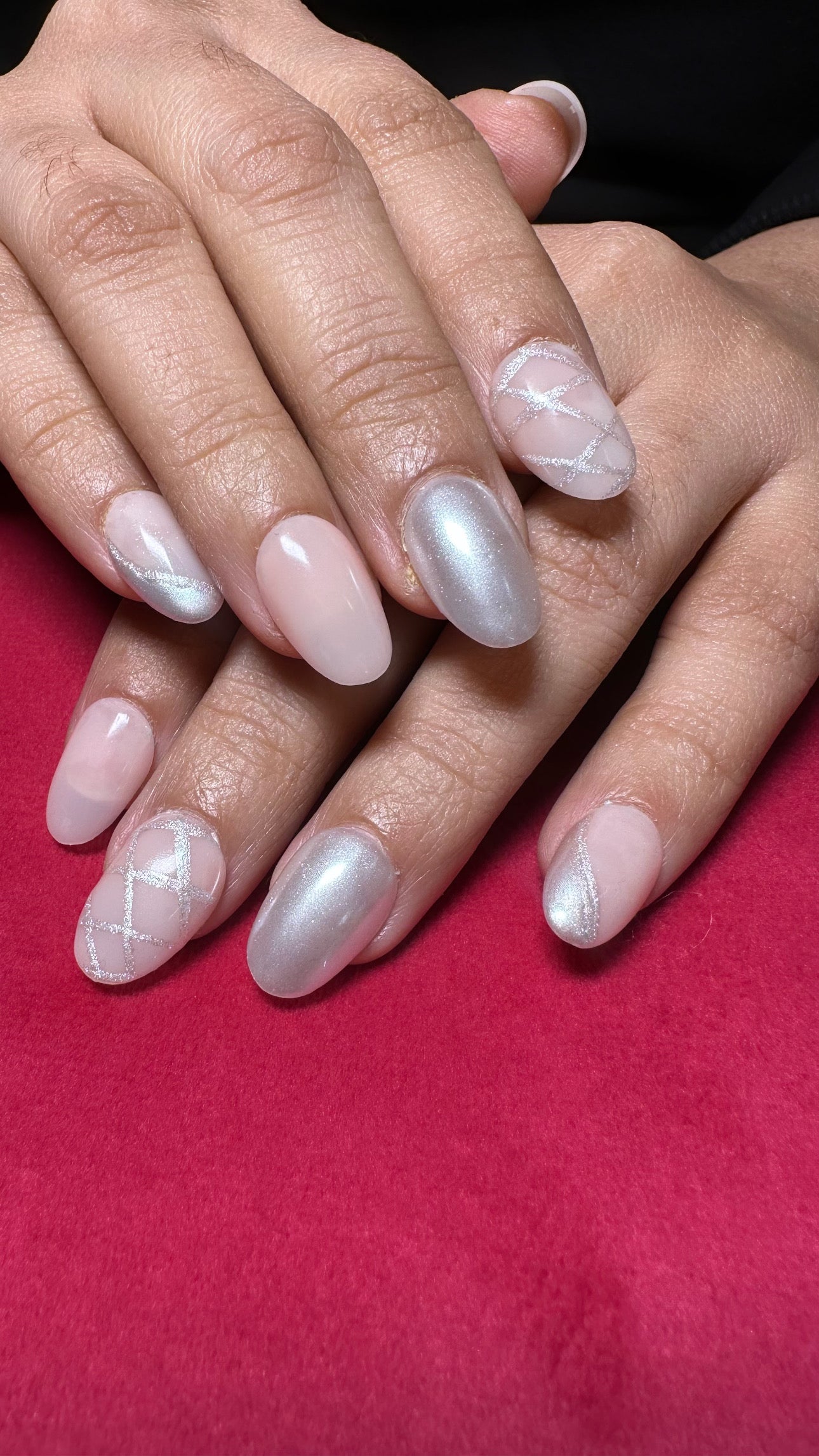 Nude Chrome Oval