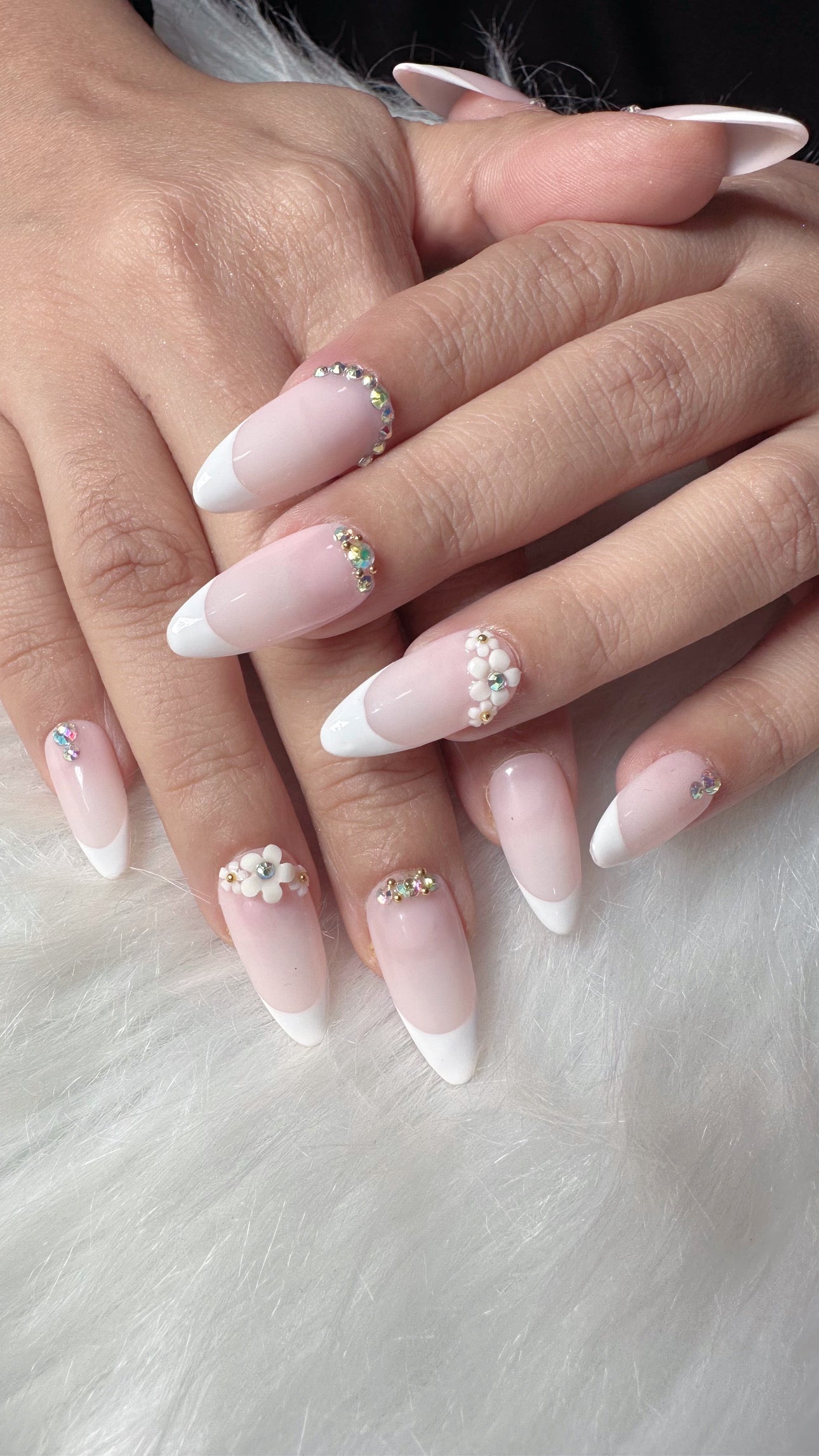 French Floral Medium Almond