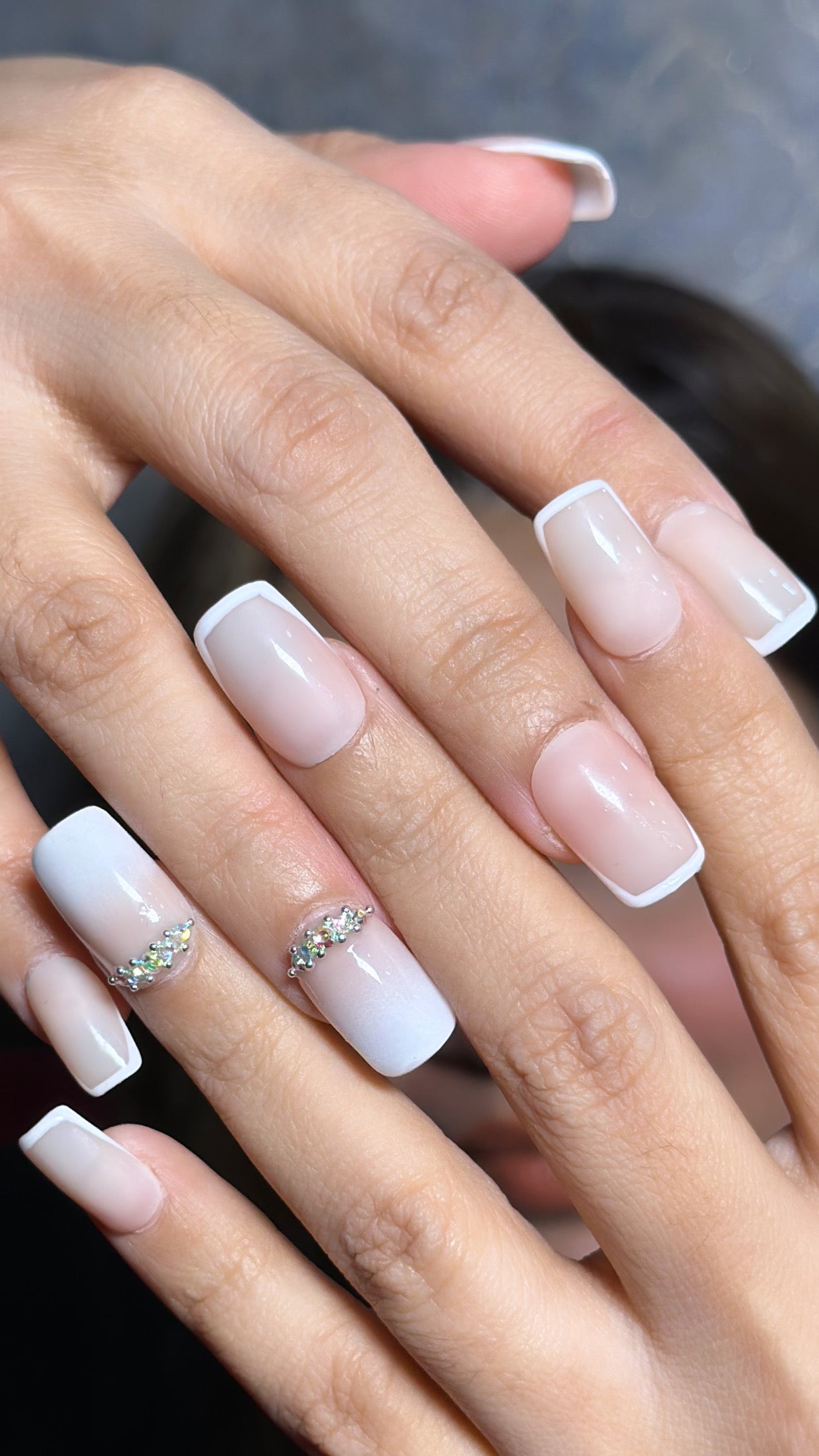 Nude Edge With Ombre Luxe - Medium Square