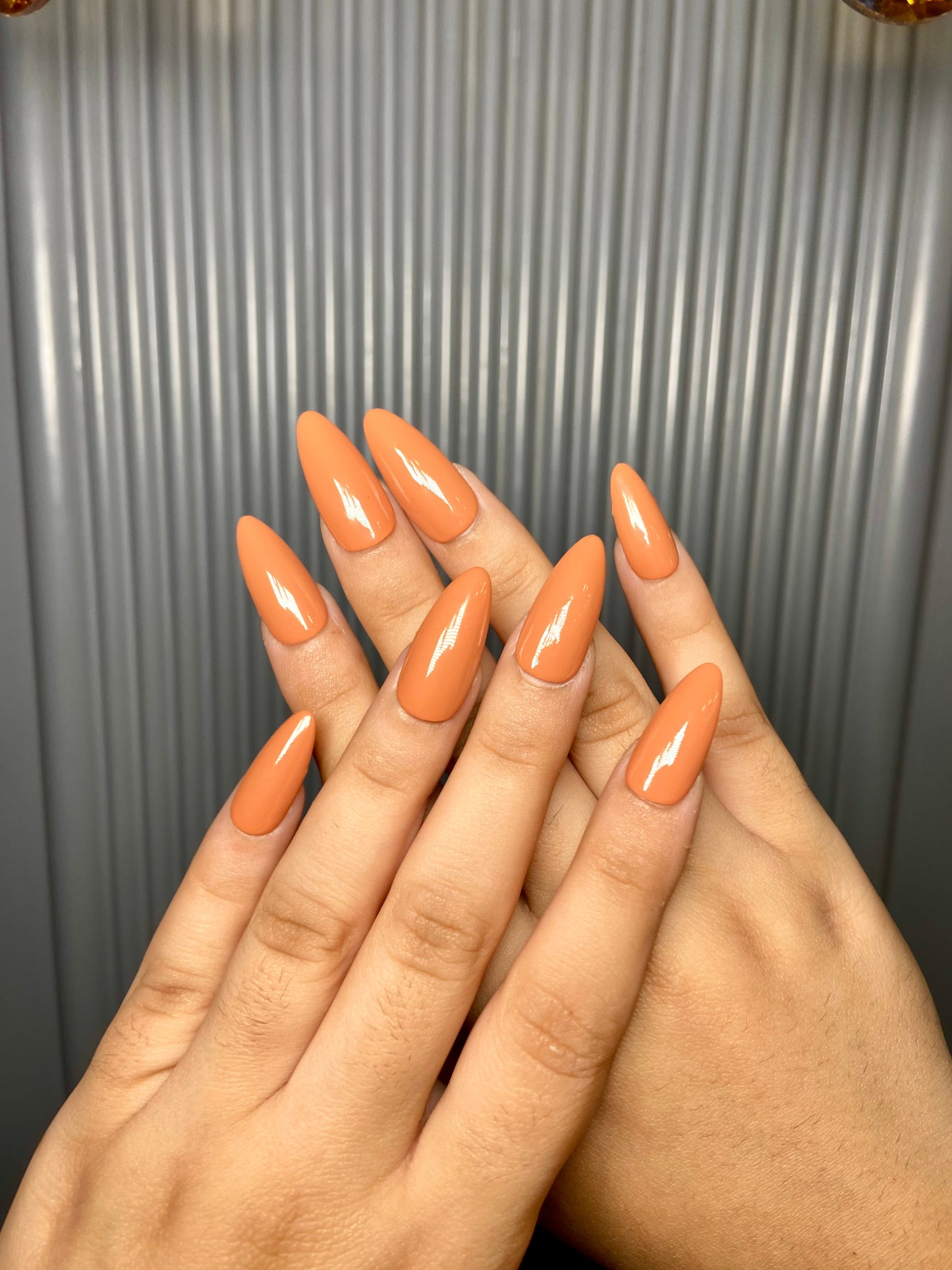Orange Brownish Nails