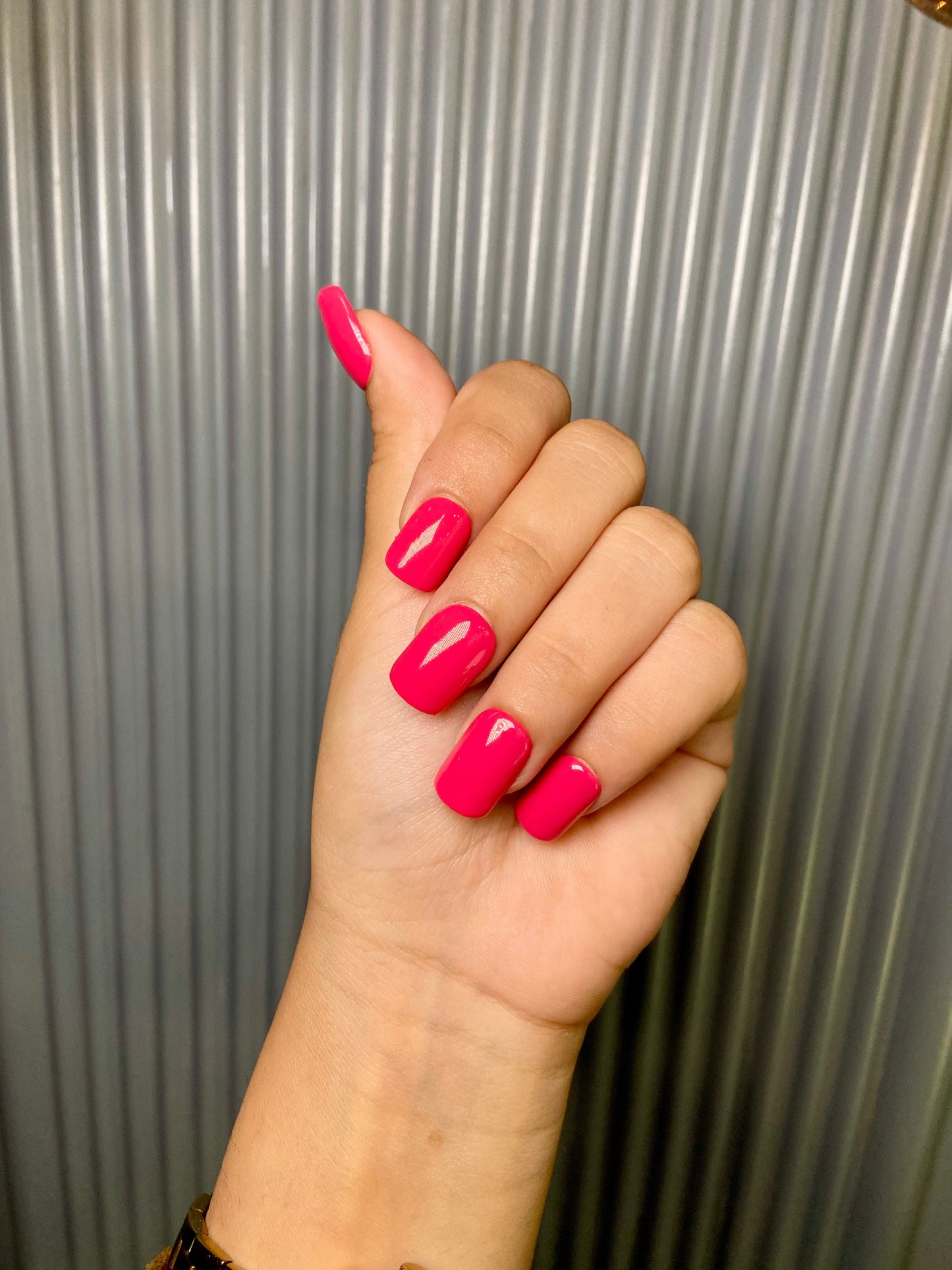 Reddish Pink nails