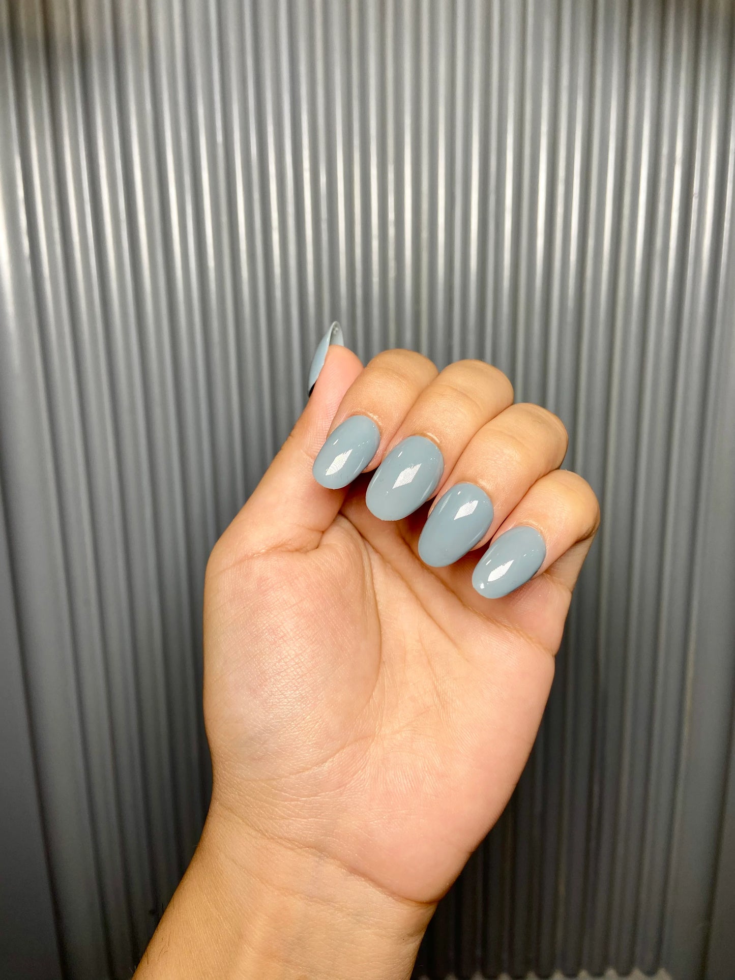 basic grey nails