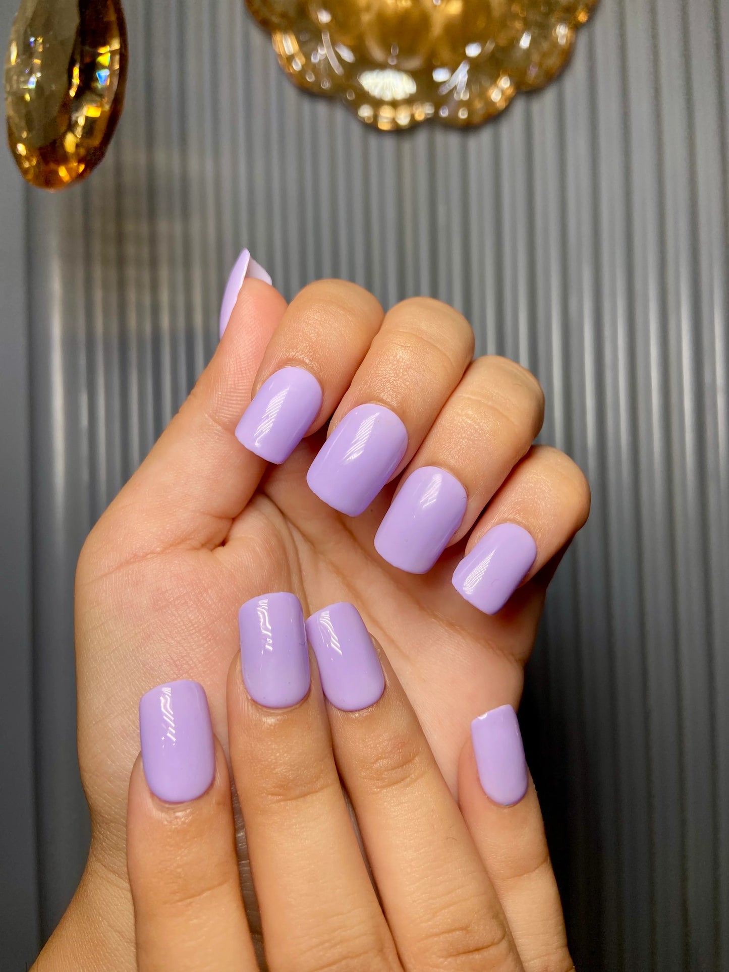 lavender plain nails