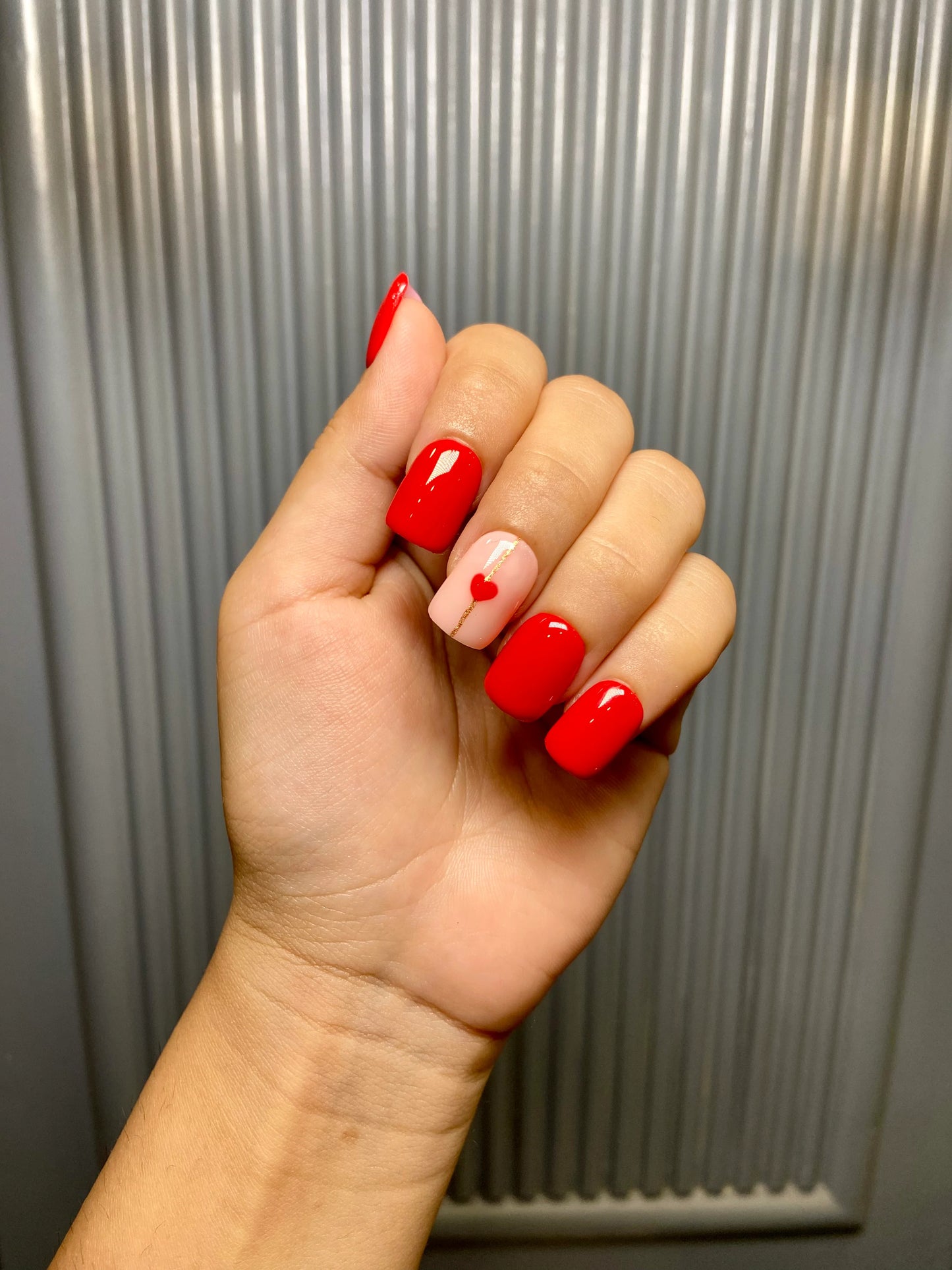 red heart nails
