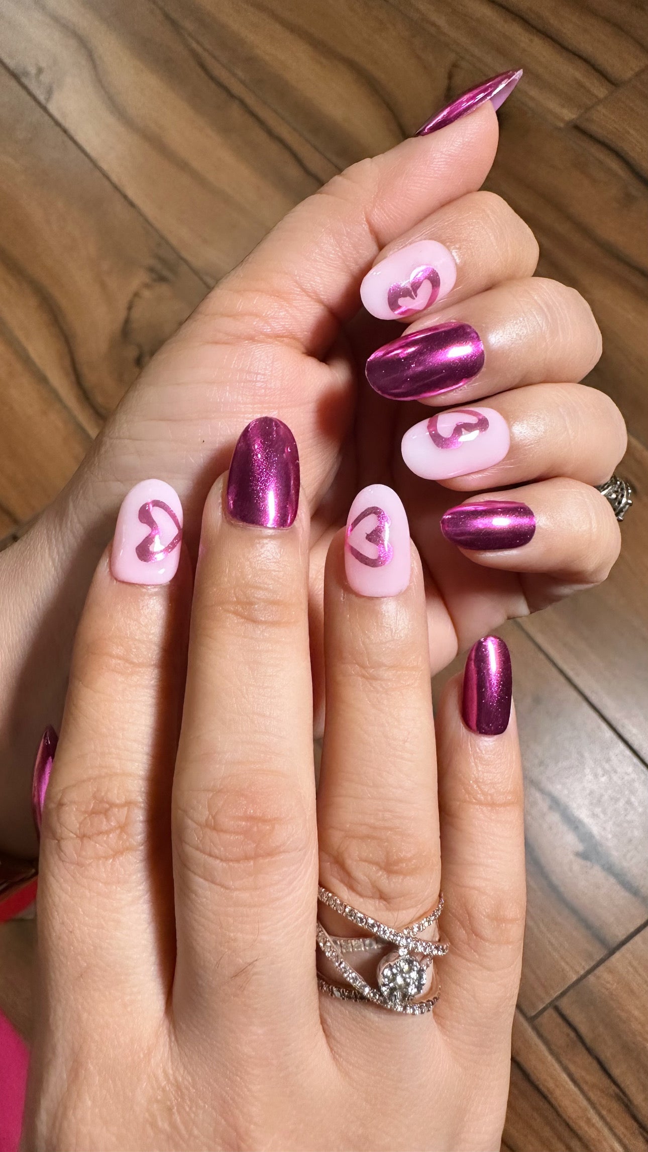 Blush Metal Heart - Oval