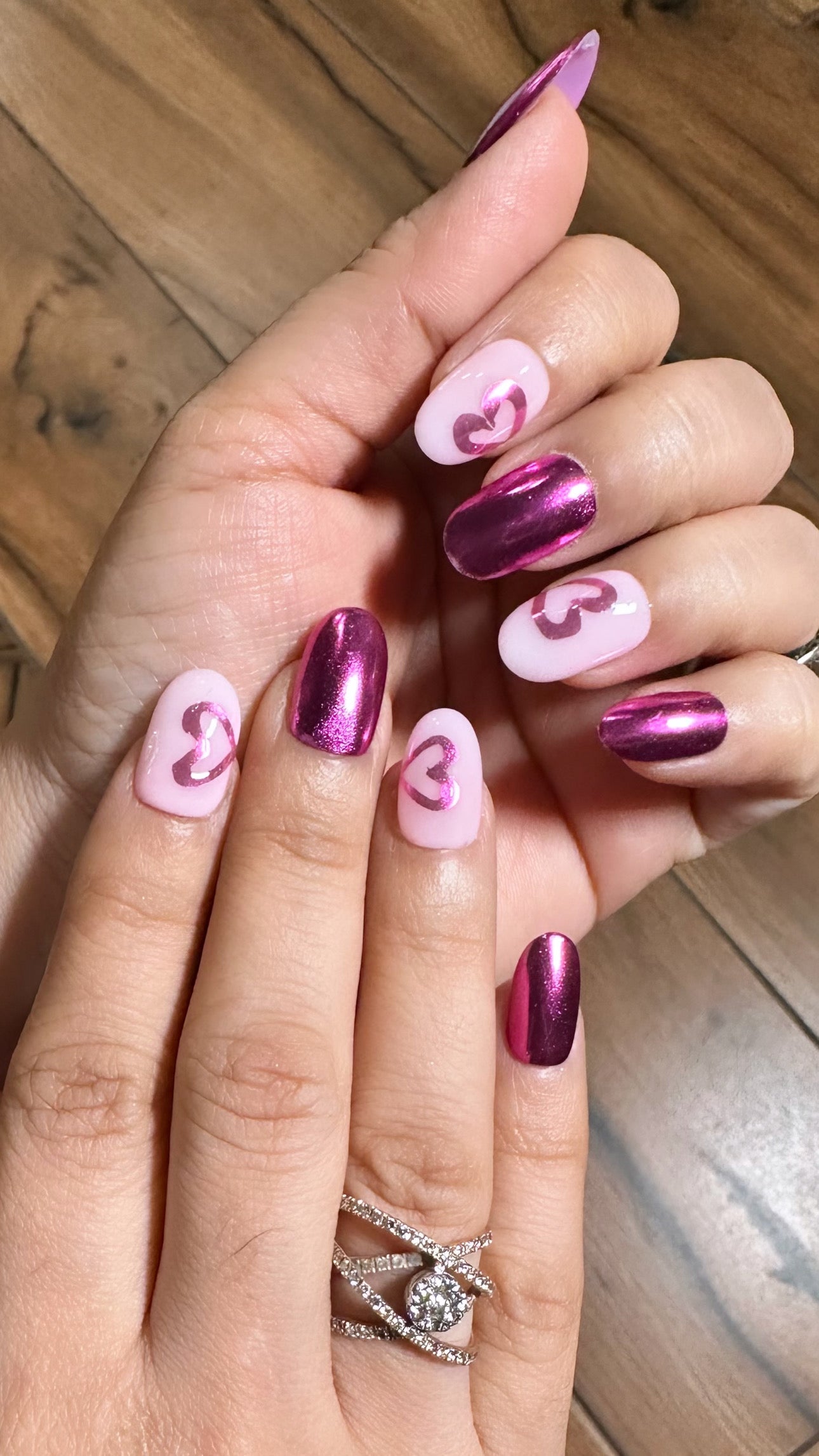 Blush Metal Heart - Oval