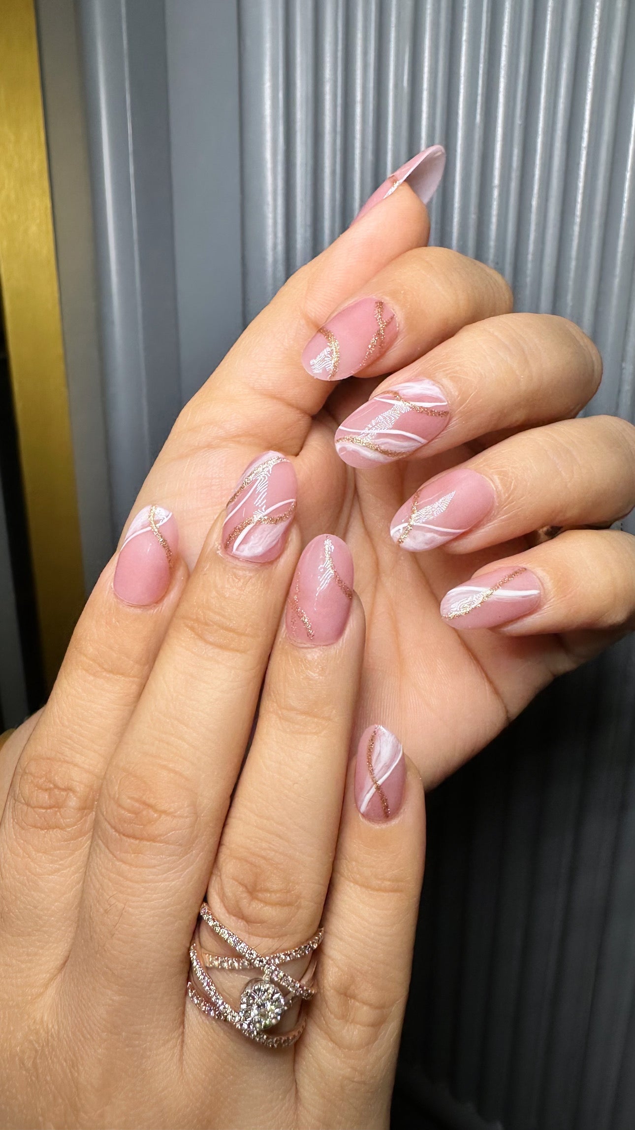Pink Marble - Oval