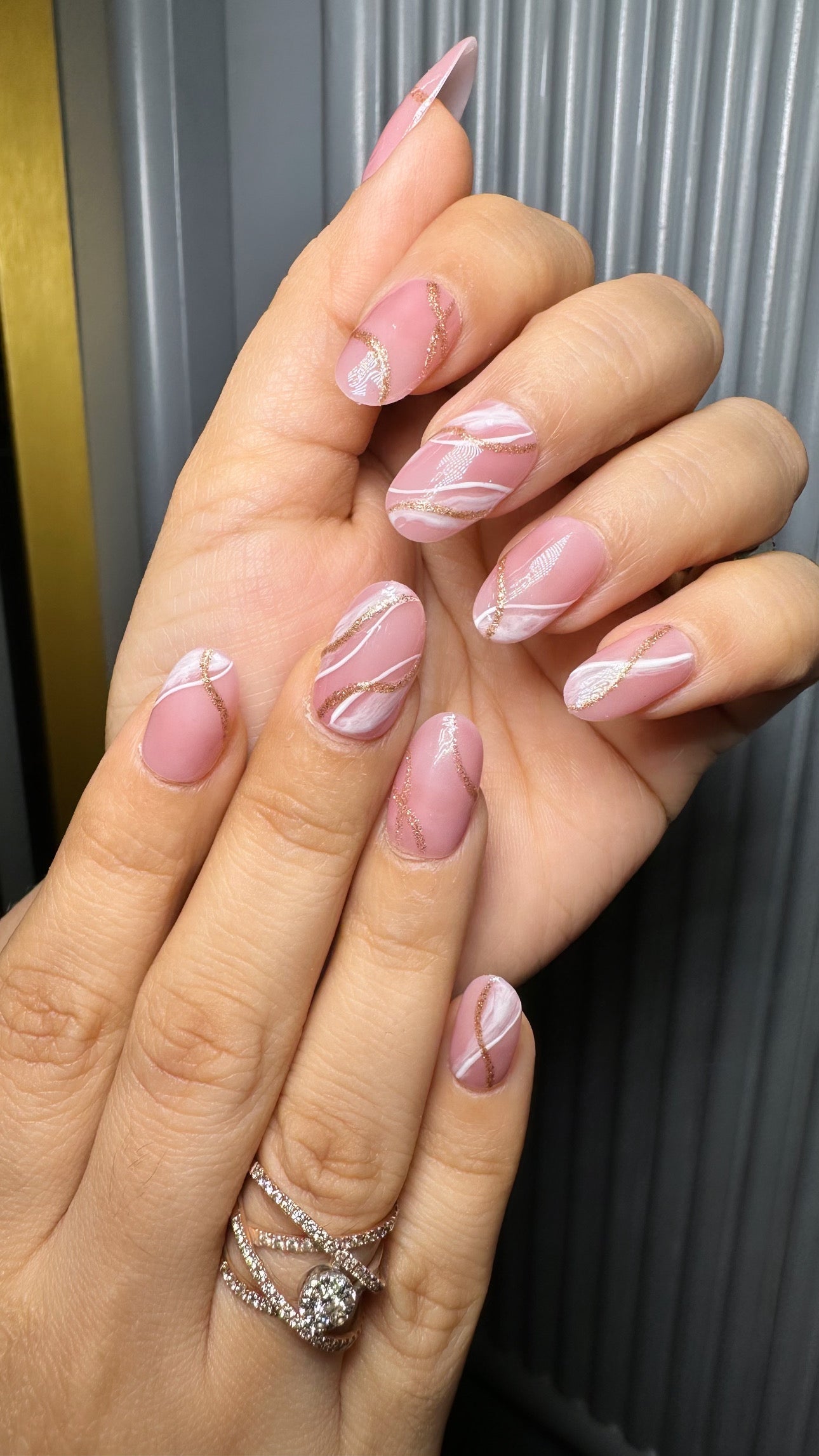 Pink Marble - Oval