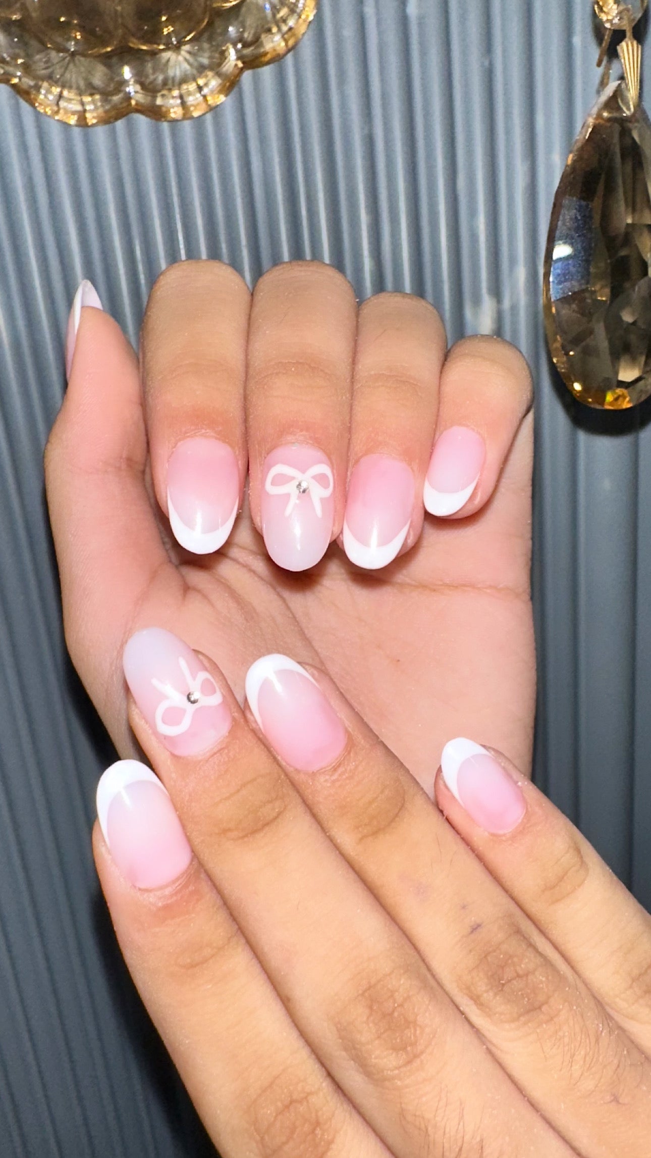 Pink Bow - Oval