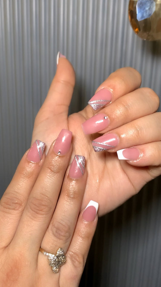 Nude Elegance Glitz - Medium Square