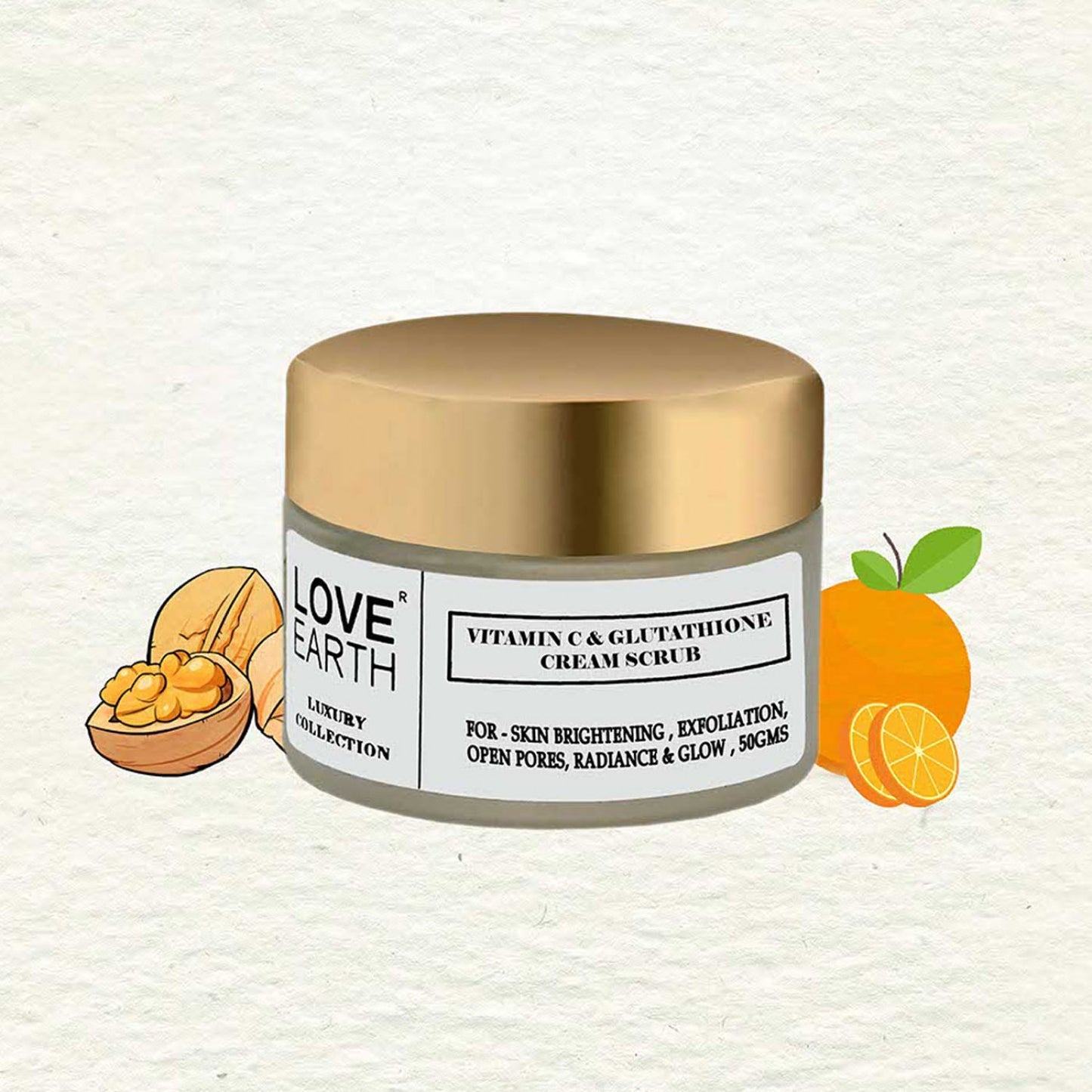 Love Earth Vitamin C & Glutathione Cream Scrub - 50gm