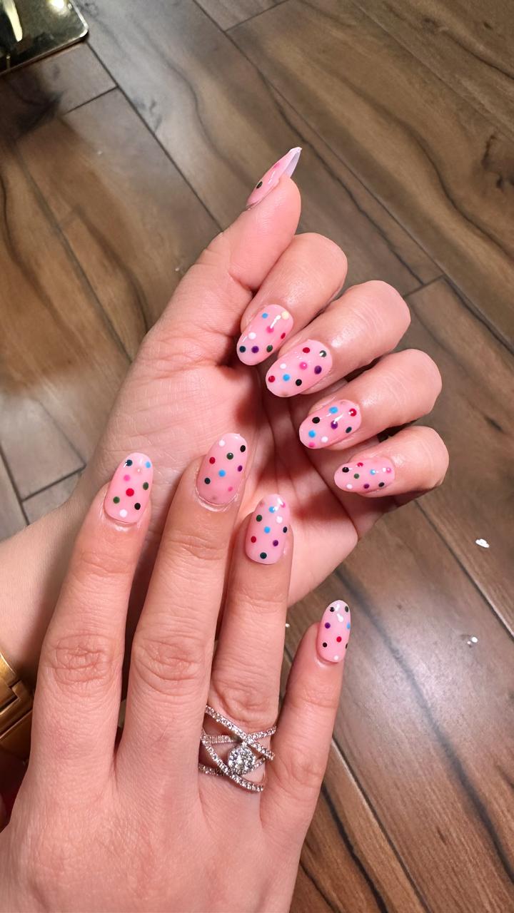 Multi Polka Dot - Oval