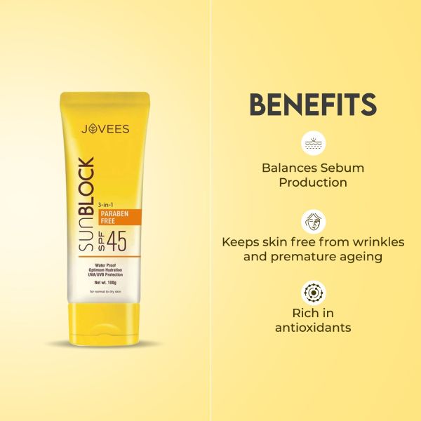 Jovees SPF45 Sun Block - 100G