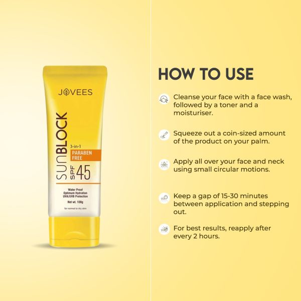 Jovees SPF45 Sun Block - 100G