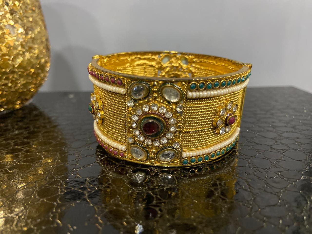 Timeless Traditions Openable Kundan Kada