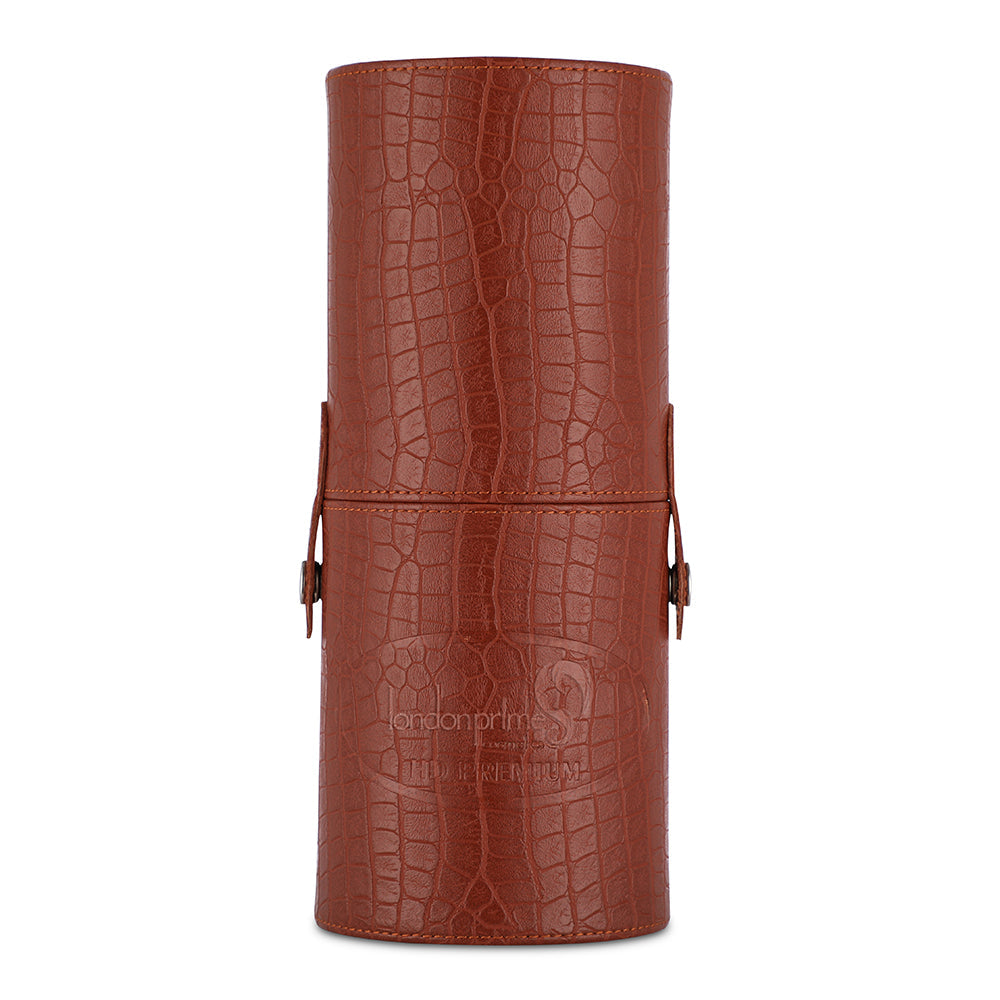 Londonprime Cosmetics Brush Holder Cylinder Shaped Orange Rust (Big)