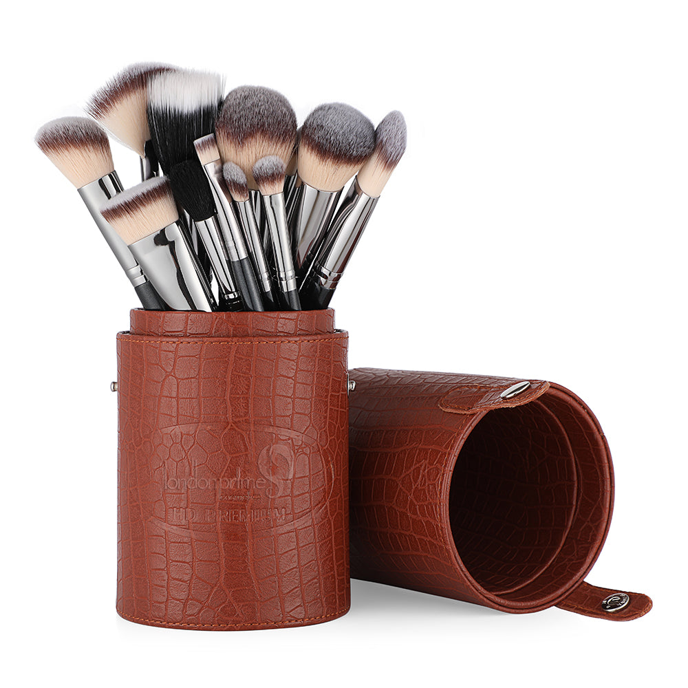 Londonprime Cosmetics Brush Holder Cylinder Shaped Orange Rust (Big)