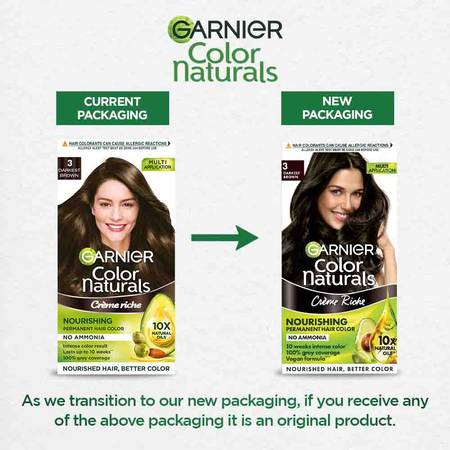 Garnier Color Naturals Shade 3 Darkest Brown
