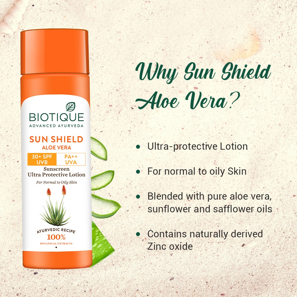 Biotique Sun Shield Aloe Vera Spf 50g