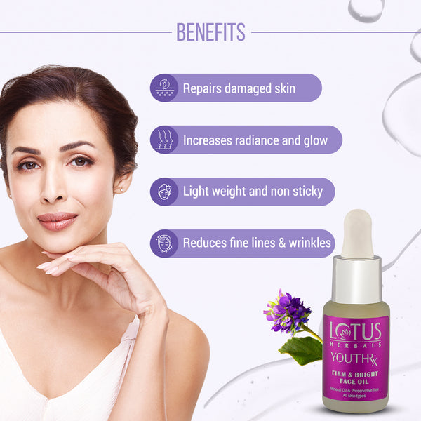 Lotus Youthrx firm & bright face oil - 15ml
