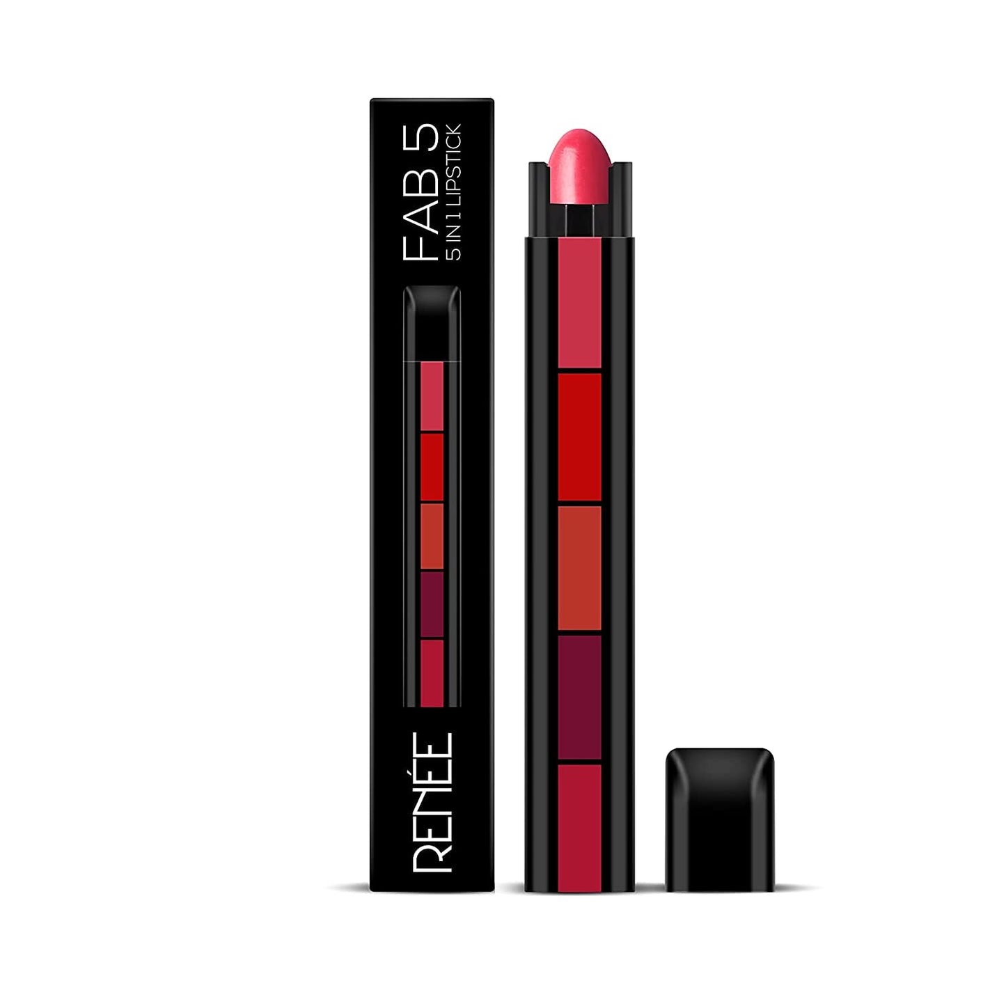 RENEE Fab 5 5-in-1 Lipstick 7.5gm, Long Lasting Matte Finish