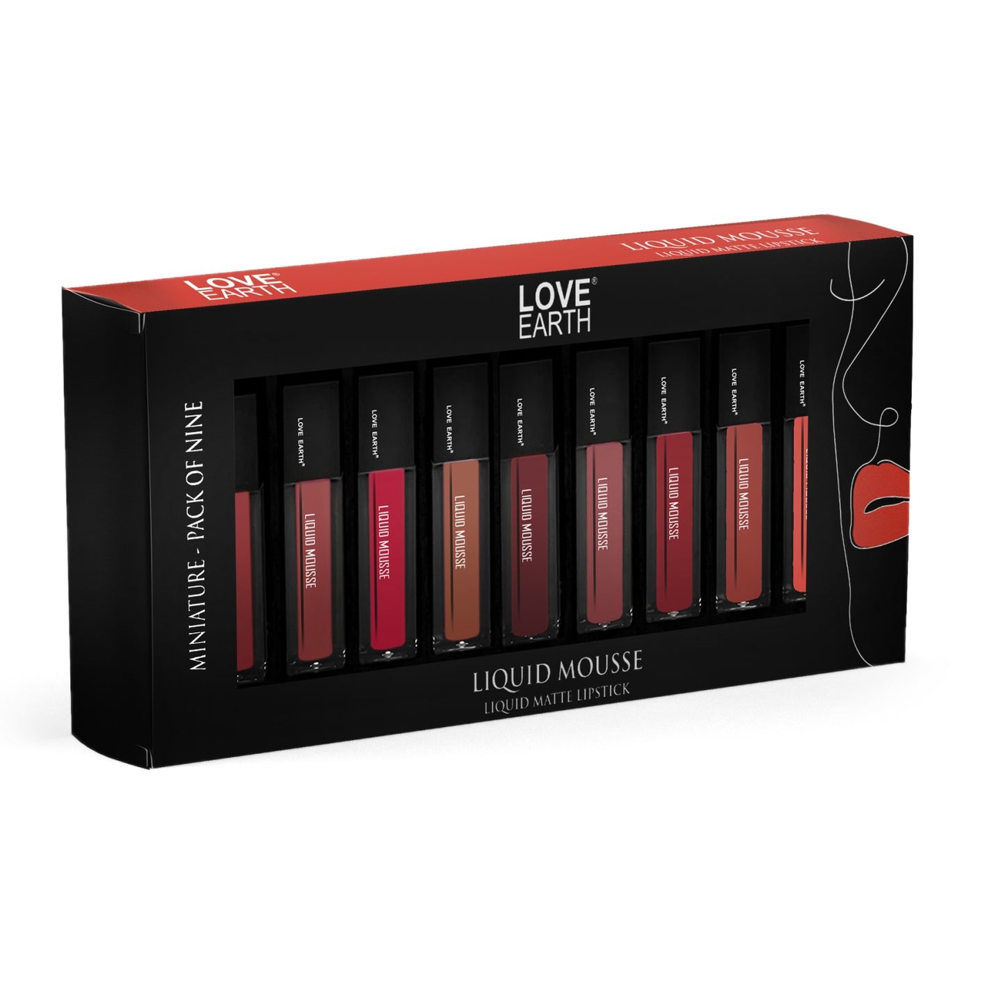Love Earth Liquid Lipstick Pack Of 9 - Minis