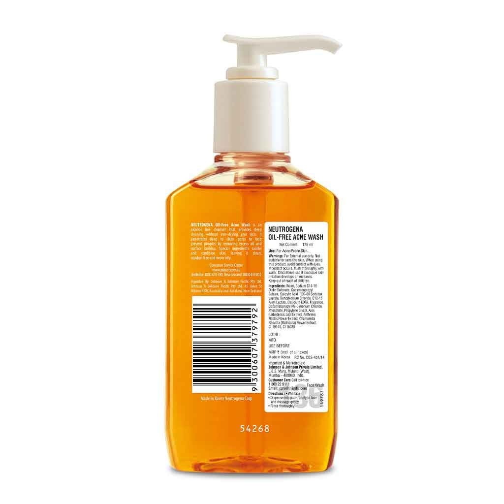 Neutrogena Oil-Free Acne Wash - 175ml