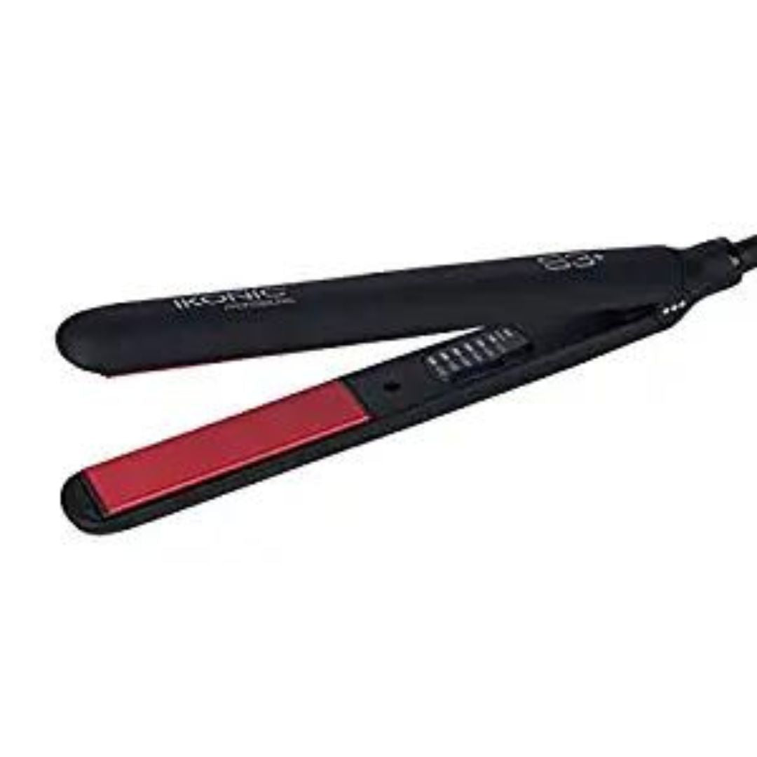 IKONIC S3+ Ceramic Hair Straightener (Black & Red)