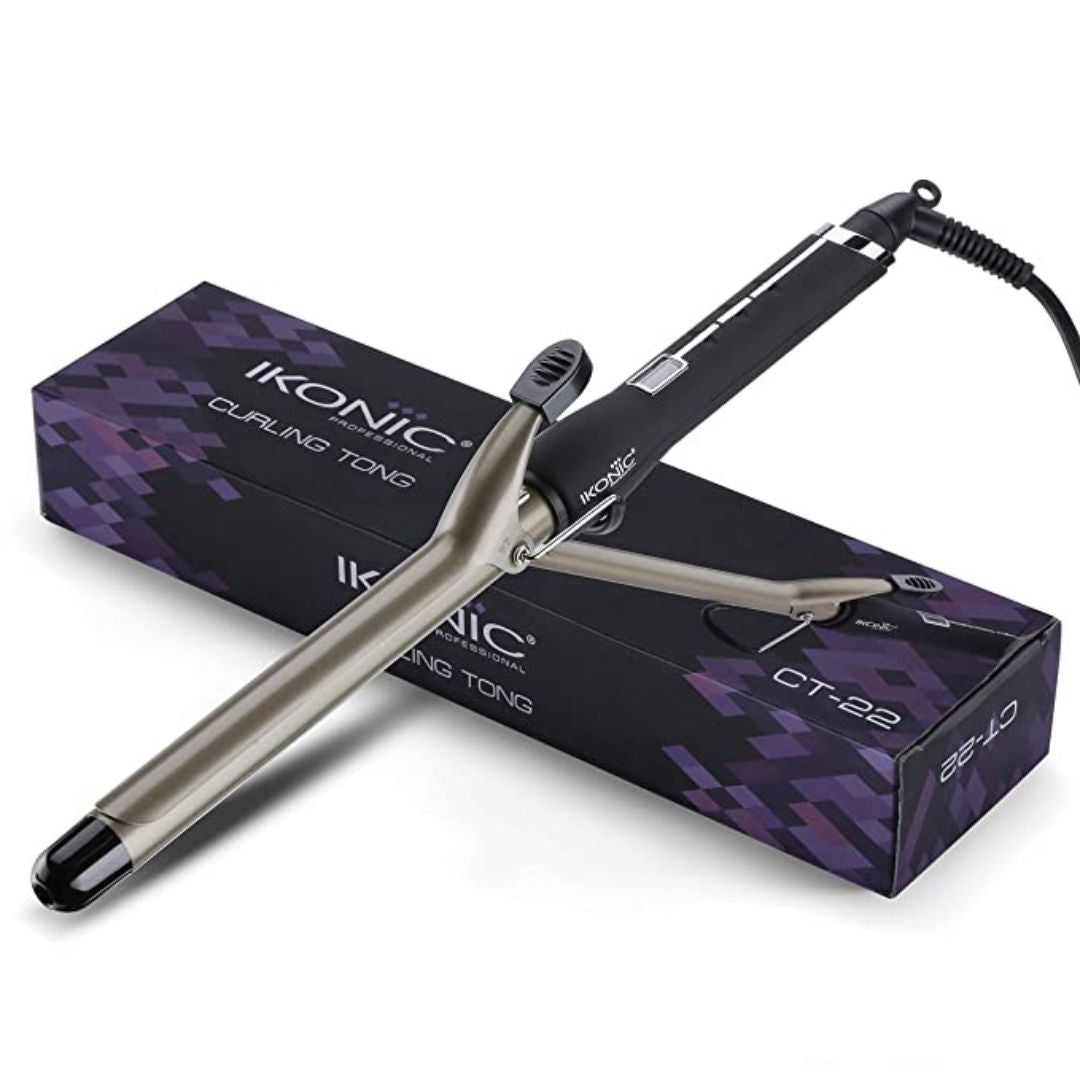 IKONIC CURLING TONG- 22MM ( BLACK & GOLDEN )