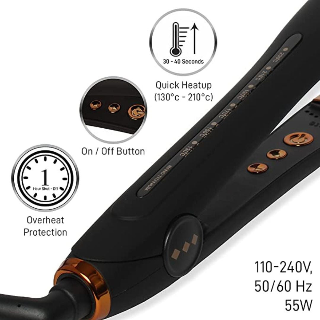 Ikonic Gleam Rose Gold Hair Straightener