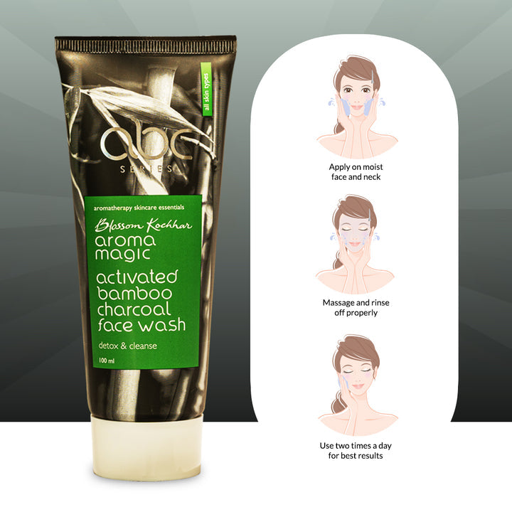 Aroma Magic Activated Bamboo Charcoal Face Wash -100ml