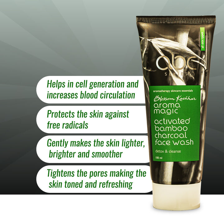 Aroma Magic Activated Bamboo Charcoal Face Wash -100ml