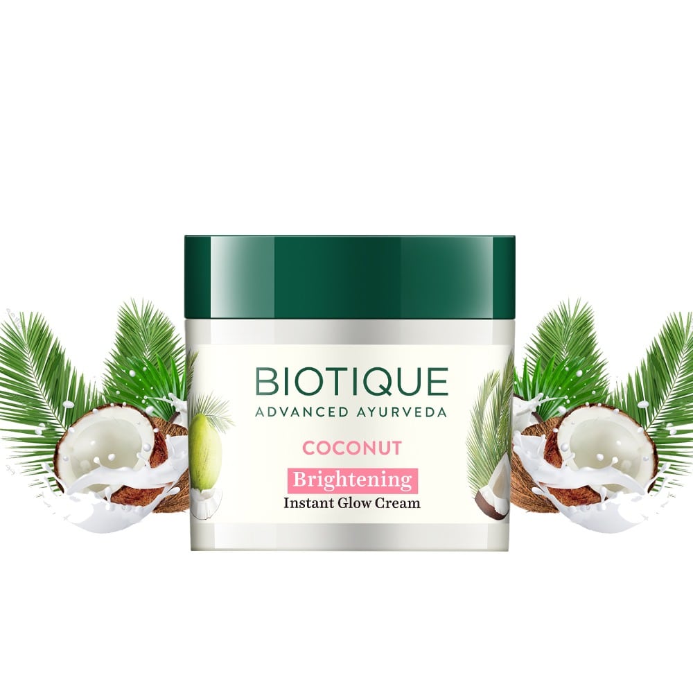Biotique Coconut Brightening Instant Glow Cream 50gm