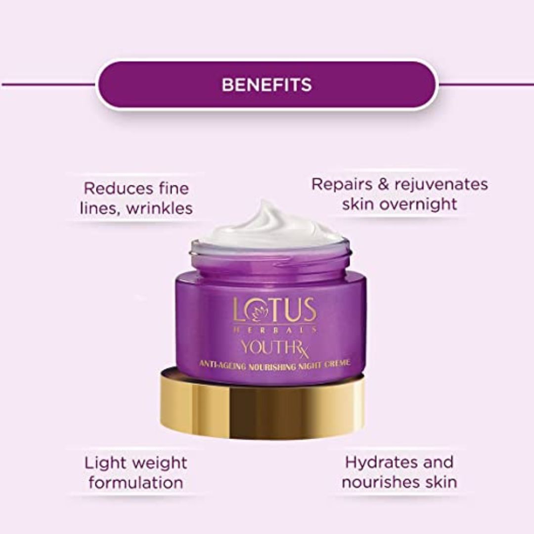 Lotus Herbals Y YouthRx Anti Ageing Nourishing Night Cream for women