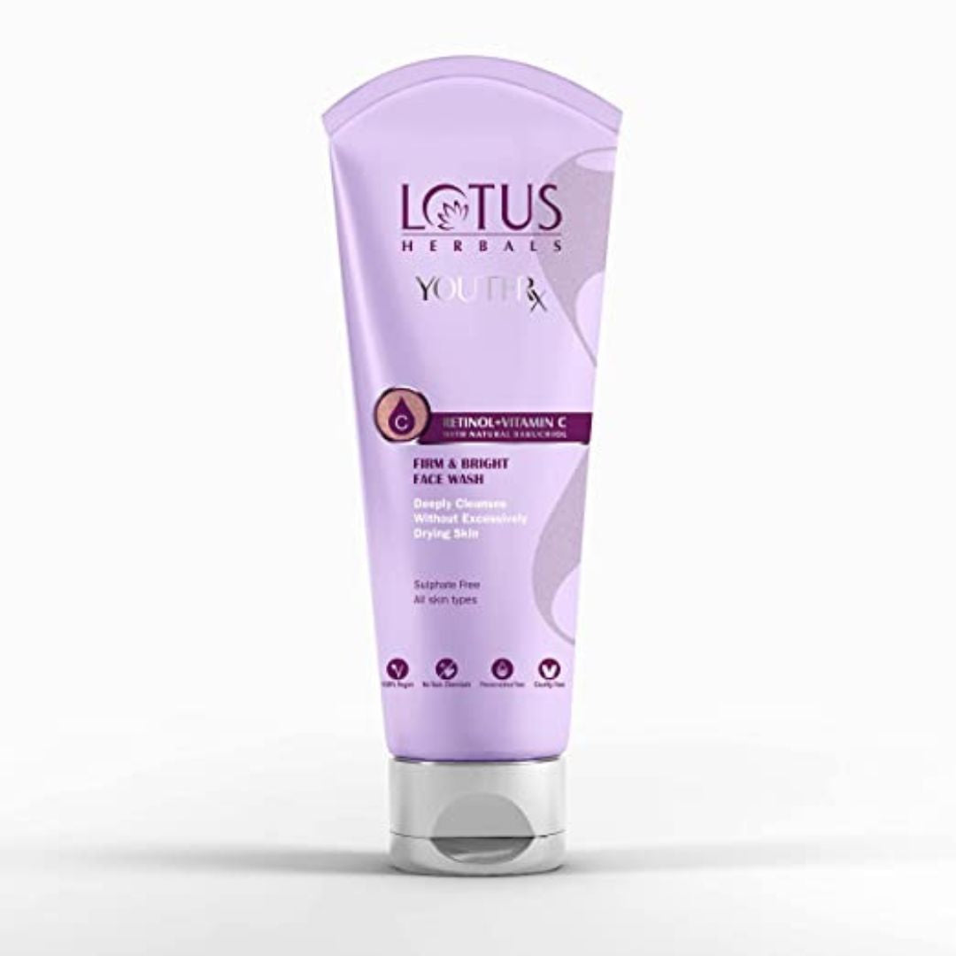 Lotus Herbals YouthRx Firm & Bright Face Wash | Bakuchiol Retinol & Vitamin C | Anti Ageing & Brightening | 100ml